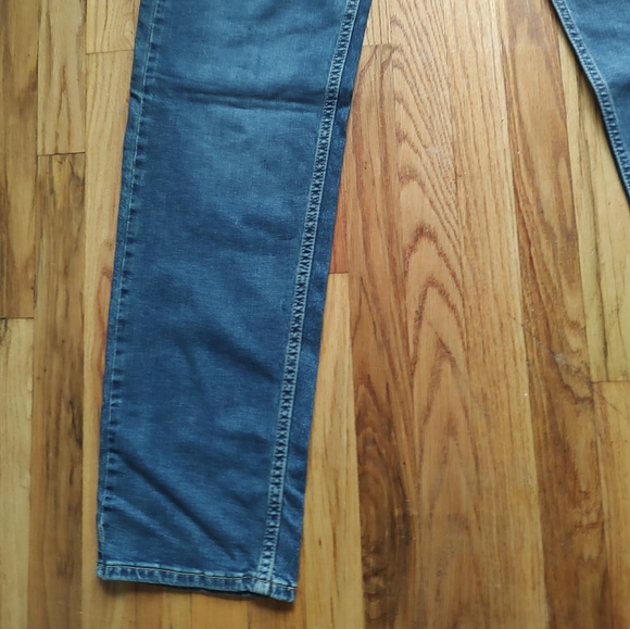 Levi's Levis Flex 505 Straight Leg Cotton Blend Blue Navy Pockets Jeans 36 - Picture 5 of 16